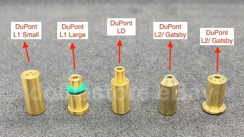 Adaptadores para recargar mechero Dupont